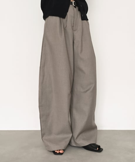 Double Tuck Cocoon Pants (Mocha Greige) bo2000-202