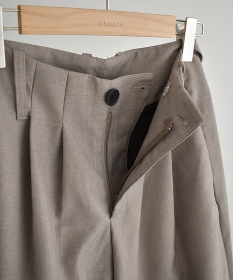 Double Tuck Cocoon Pants (Mocha Greige) bo2000-202