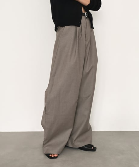 Double Tuck Cocoon Pants (Mocha Greige) bo2000-202