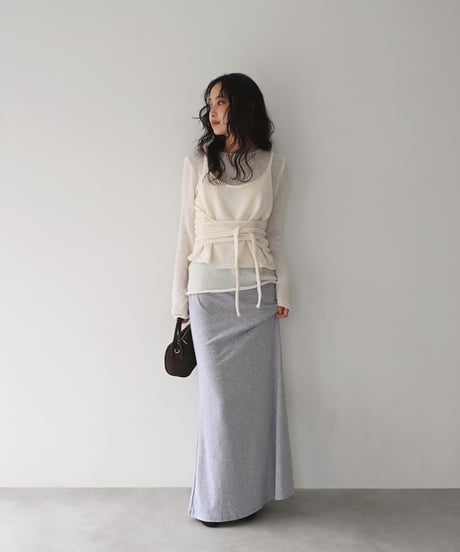 Layered Longsleeve Sheer Knit t1911-574