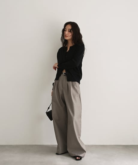 Double Tuck Cocoon Pants (Mocha Greige) bo2000-202