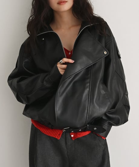 Fake Leather Blouson t1911-565