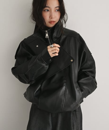 Fake Leather Blouson t1911-565