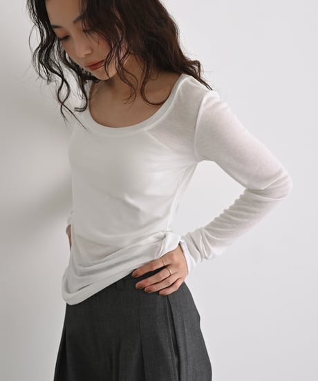 UNeck Sheer Tops np-t1911-597