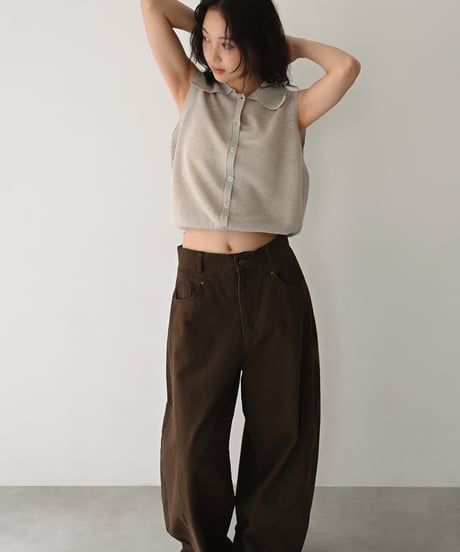 Sheer Nosleeve Knit t1911-416