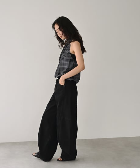 Halter Neck Check Tops t1911-562