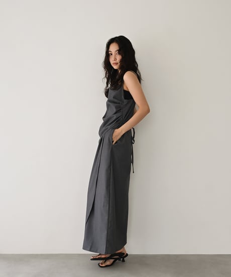 Side Tuck Drape Onepiece（Gray）op-0202009563