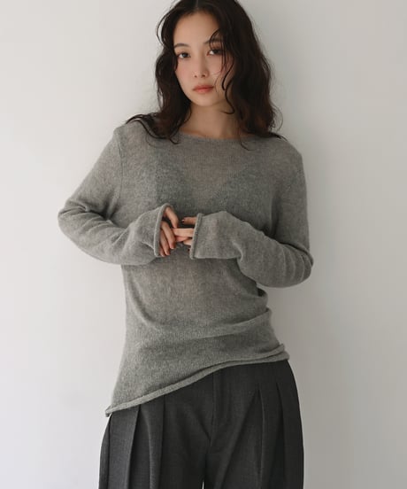 Layered Longsleeve Sheer Knit t1911-574
