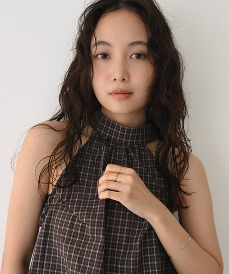 Halter Neck Check Tops t1911-562