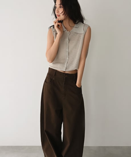 Sheer Nosleeve Knit t1911-416