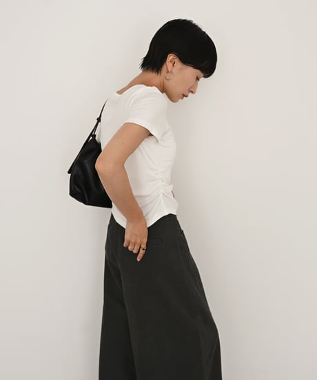Side Gather Square Tshirt t1911-554