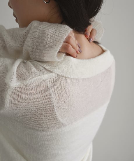 Sheer Polo Knit Tops t1911-571