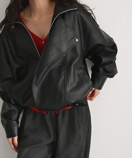 Fake Leather Blouson t1911-565
