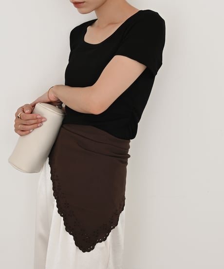 Side Gather Square Tshirt t1911-554