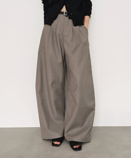 Double Tuck Cocoon Pants (Mocha Greige) bo2000-202
