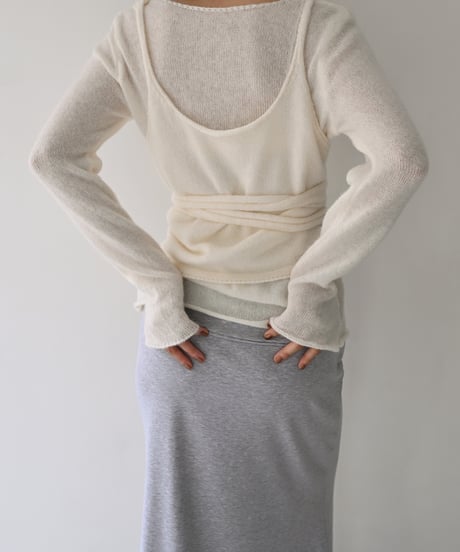Layered Longsleeve Sheer Knit t1911-574