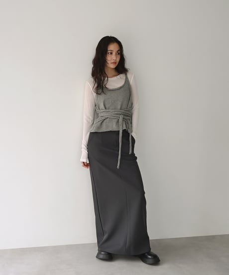 Layered Longsleeve Sheer Knit t1911-574
