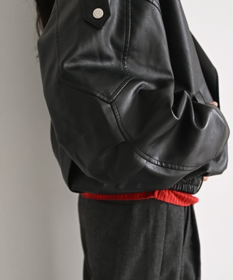 Fake Leather Blouson t1911-565