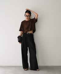【Pre Order】Brown7月下旬/Black8月上旬入荷分 予約販売 Balloon Silhouette Tshirt t1911-552