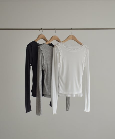 Frill Layered Sheer Tops np-t1911-568