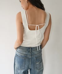 Square Neck Knit Tank t1911-556