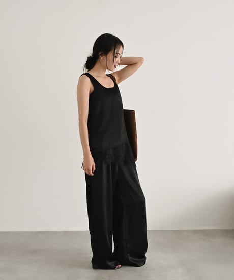 Satin Nosleeve Blouse t1911-546