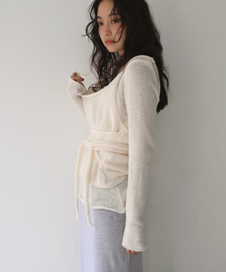 Layered Longsleeve Sheer Knit t1911-574