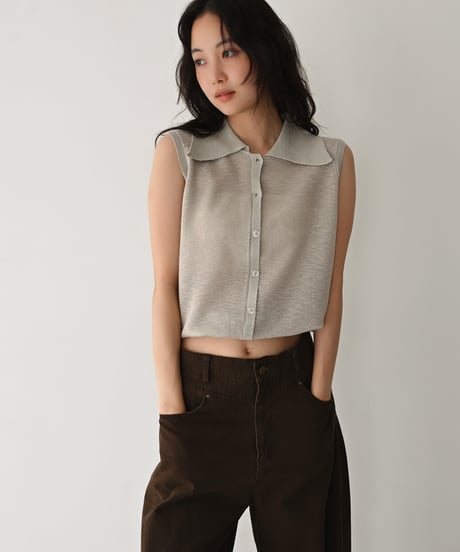 Sheer Nosleeve Knit t1911-416