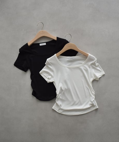 Side Gather Square Tshirt np-t1911-554