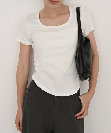 Side Gather Square Tshirt t1911-554