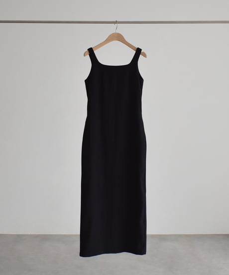 Square Neck Long Onepiece（Black）op-0202009565