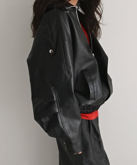 Fake Leather Blouson t1911-565