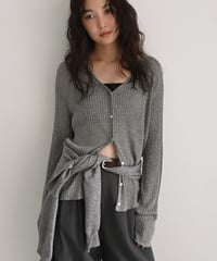 Sheer Rib Knit Cardigan np-t1911-564