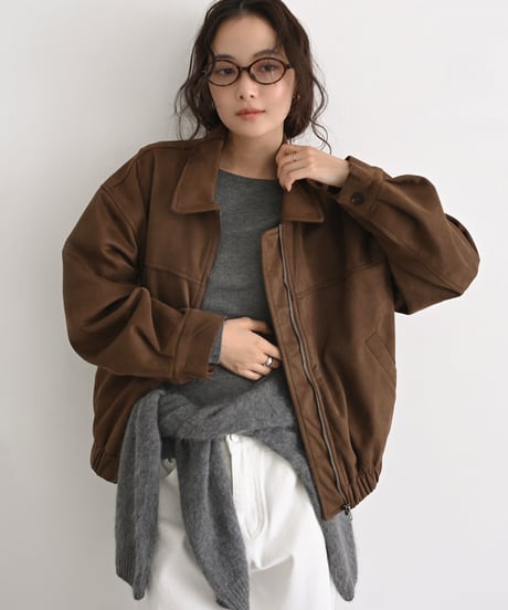 Fake Suede Volume Blouson t1911-586