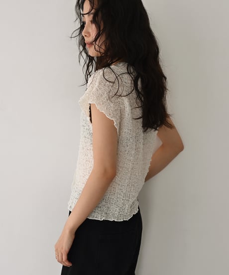 French Sleeve Shirring Cardigan t1911-559
