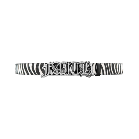 FAITH BY LUIS / ZEBRA OLD ENGLISH FAITH BELT