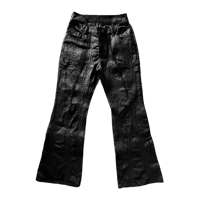 SERONINE LAB / Wax-Coated Structural Black Jeans