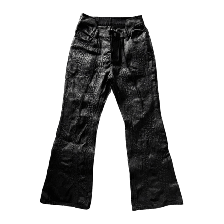 SERONINE LAB / Wax-Coated Structural Black Jeans