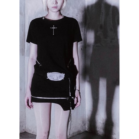 LOIN ARMIS / TWO FACED SCYTHE BUCKLE BELT / SILVER