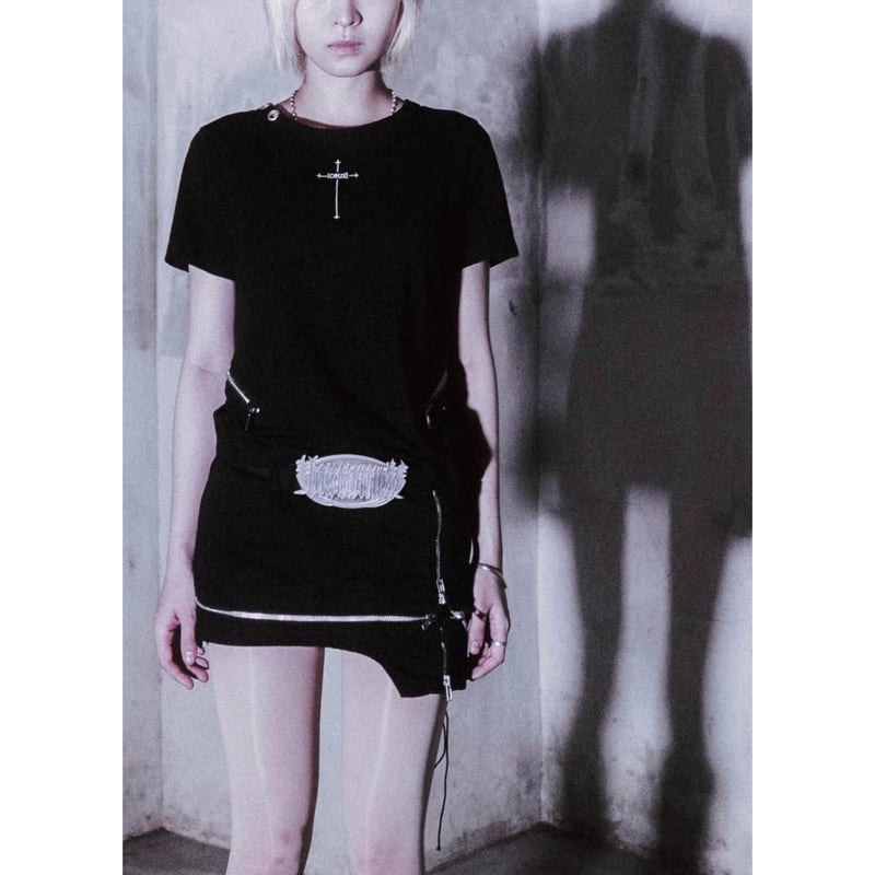 LOIN ARMIS / TWO FACED SCYTHE BUCKLE BELT / SIL