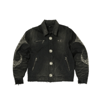 THUG CLUB / IRON STEEL FOCUS DENIM JACKET / BLACK
