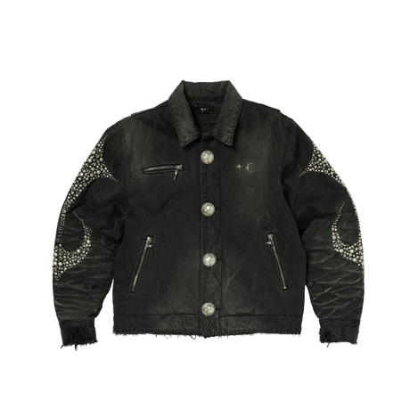 THUG CLUB / IRON STEEL FOCUS DENIM JACKET / BLACK