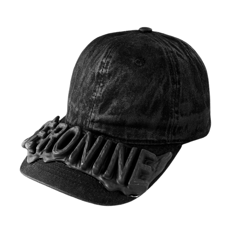 SERONINE LAB / Wax-Coated SLA 3D Logo Curved-Brim Cap