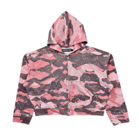 THREADED VISION / PINK REBEL HOODIE / CAMO