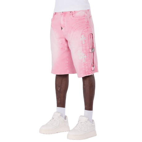 GUAPI / French Rose Cross Buckle Shorts
