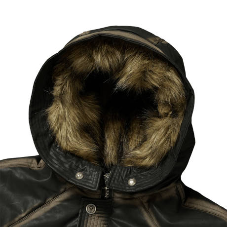 THUG CLUB / THREE RIDING SKULL FUR HOODED JACKET