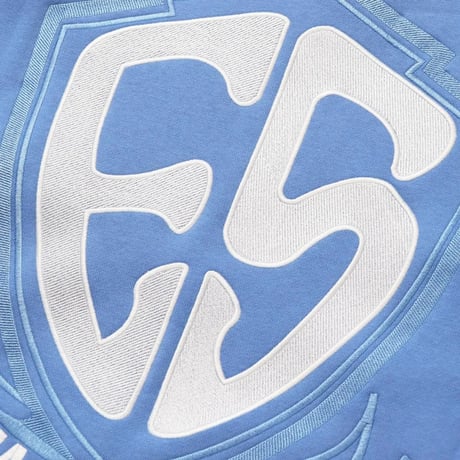 WEST WEAR / ES EMBROIDERY LOGO HOODIE / SAX BLUE