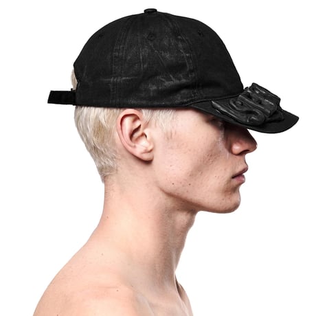 SERONINE LAB / Wax-Coated SLA 3D Logo Curved-Brim Cap