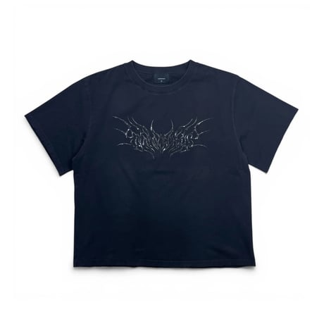 unconscious / GOTHIC TRIBAL LOGO T-SHIRT / FADED NIGHT BLACK