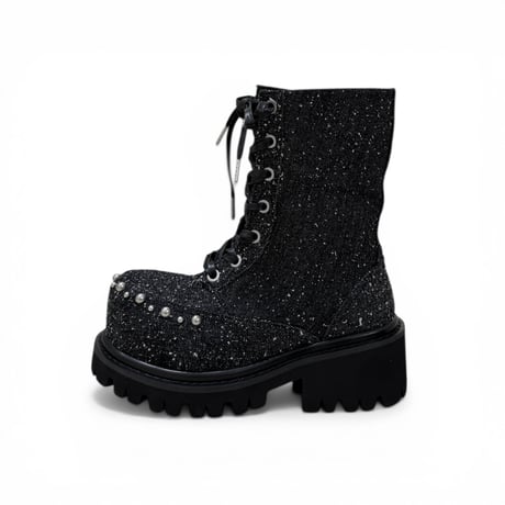 unconscious × VI E DIT / Obsidian Recurve Boots "Needle Punch"